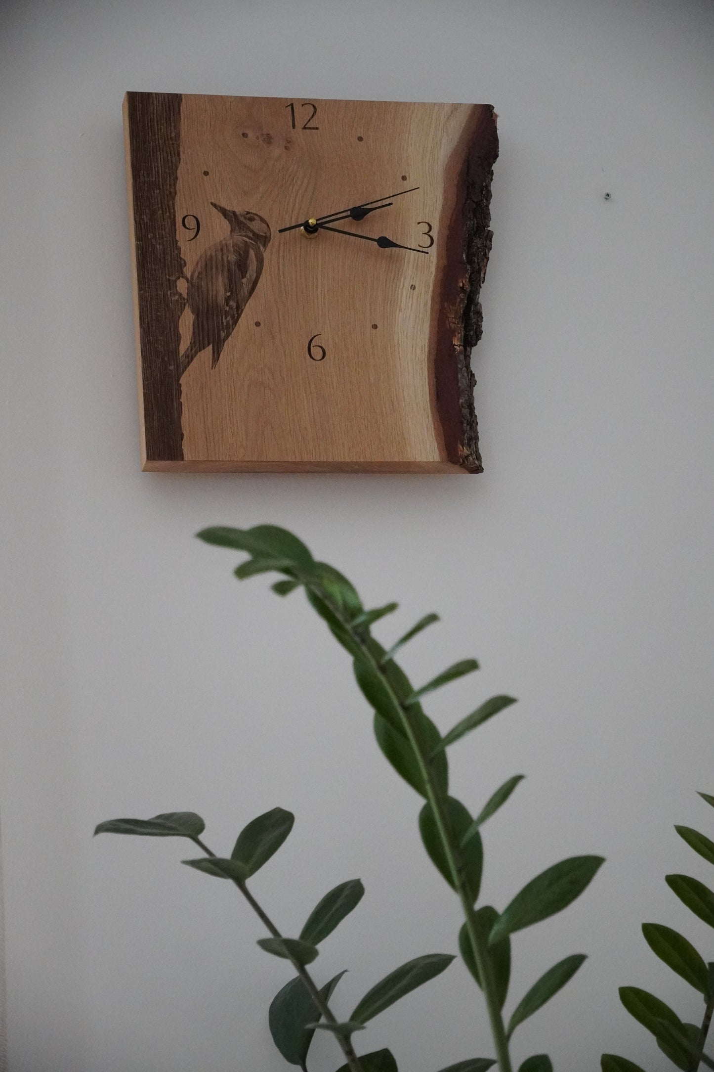 Wanduhr, Eiche massiv