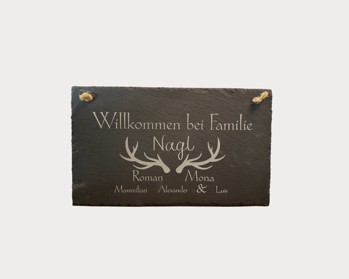 Willkommensschild Name mit Vornamen