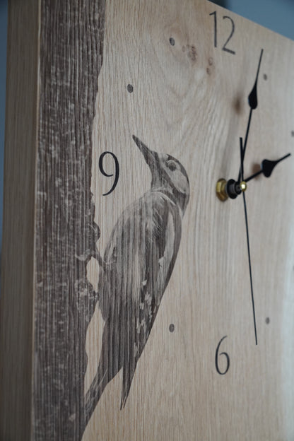 Wanduhr, Eiche massiv