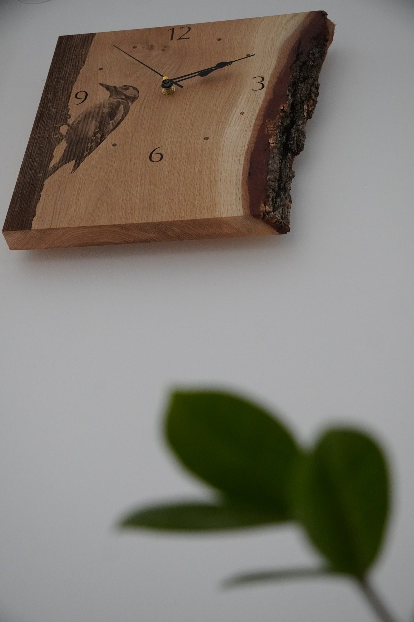 Wanduhr, Eiche massiv