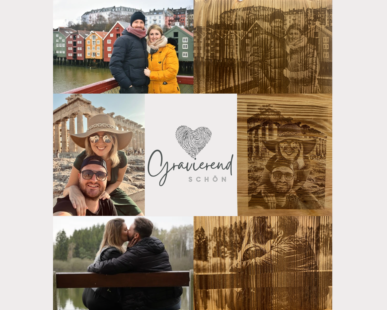 Holzfoto, Kiefer geflammt-rustikal