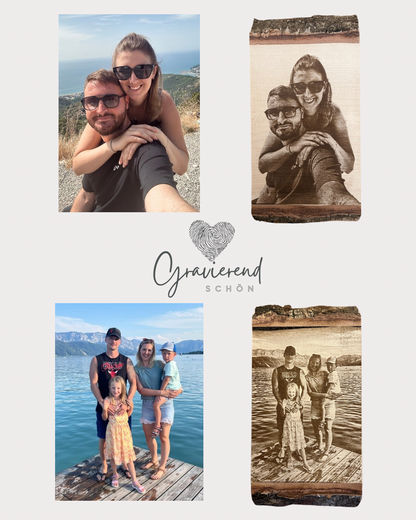 Holzfoto klein, Birke massiv