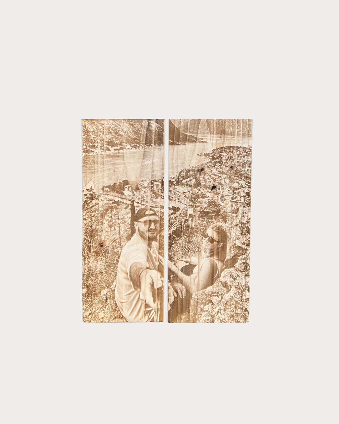 Holzfoto 2-teilig, Fichte