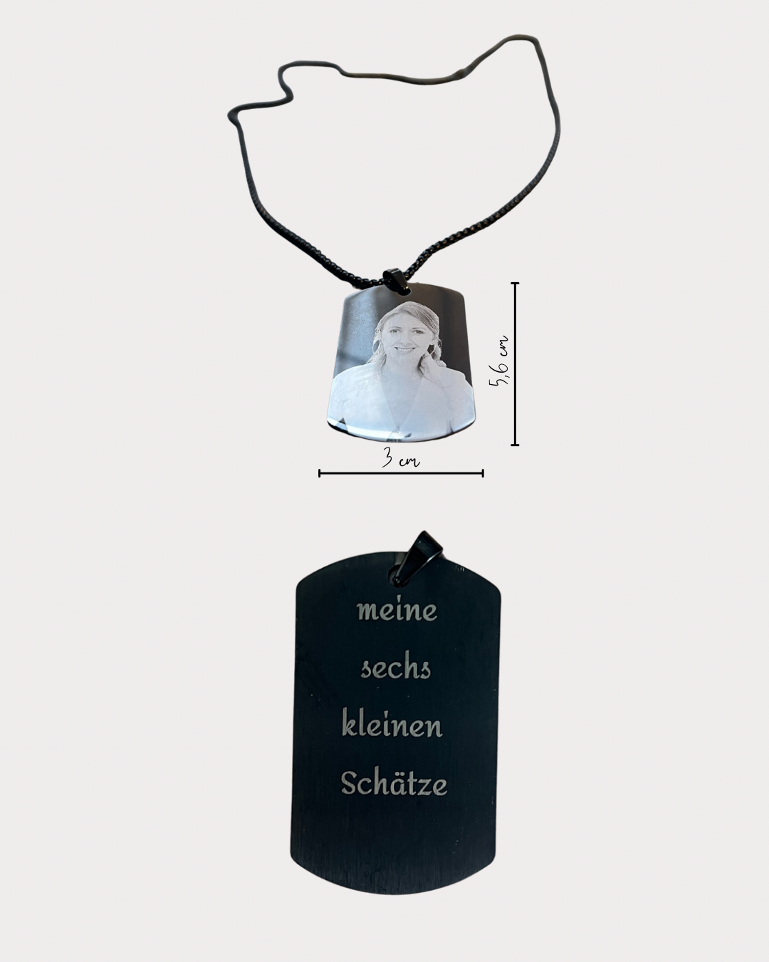 Anhänger, Edelstahl schwarz