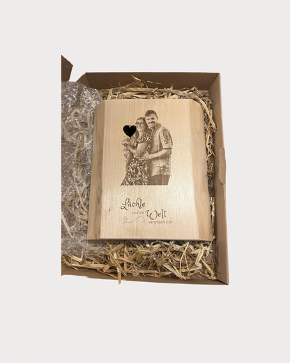 Holzfoto groß, Birke massiv