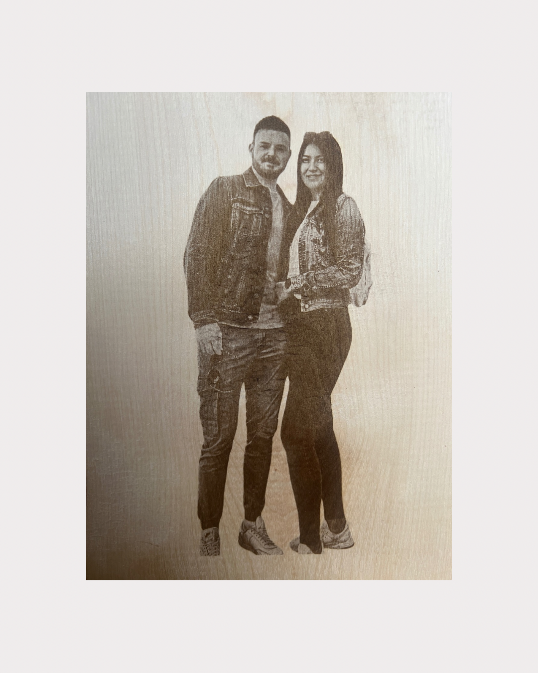 Holzfoto groß, Birke massiv