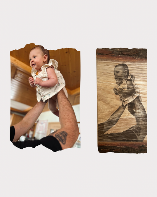 Holzfoto klein, Eiche massiv