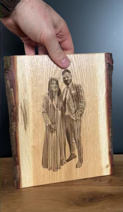 Holzfoto groß, Eiche massiv